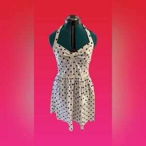 Deadly Dames Polka Dot Halter Dress
